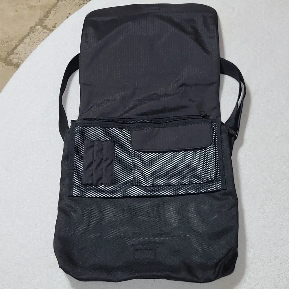 TUMI Alpha Flap Body Bag Black In Canvas Material